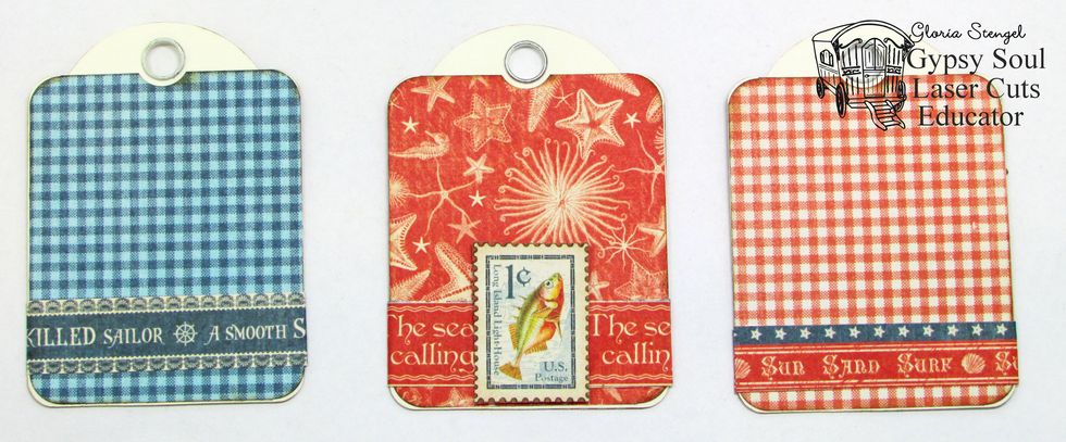 Decorate the back of each tag. Add photos, if desired.