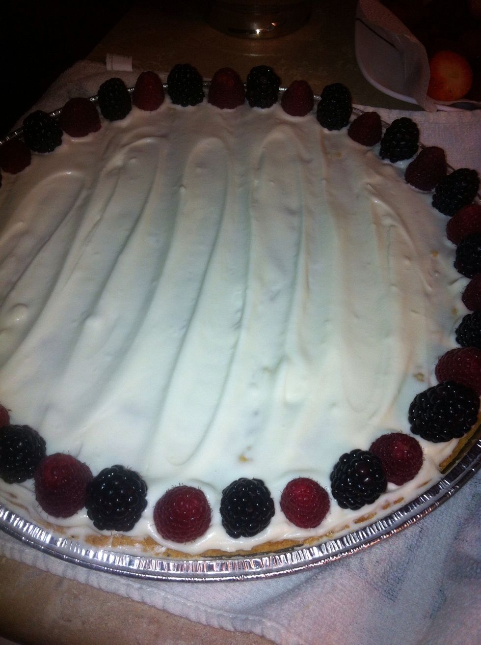 Decorate the fruit pizza however you like.