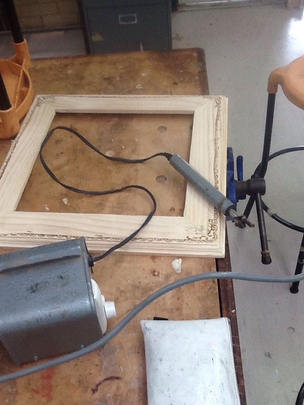 Decorate the mirror fame as wanted then add a nice finish to make your mirror beautiful