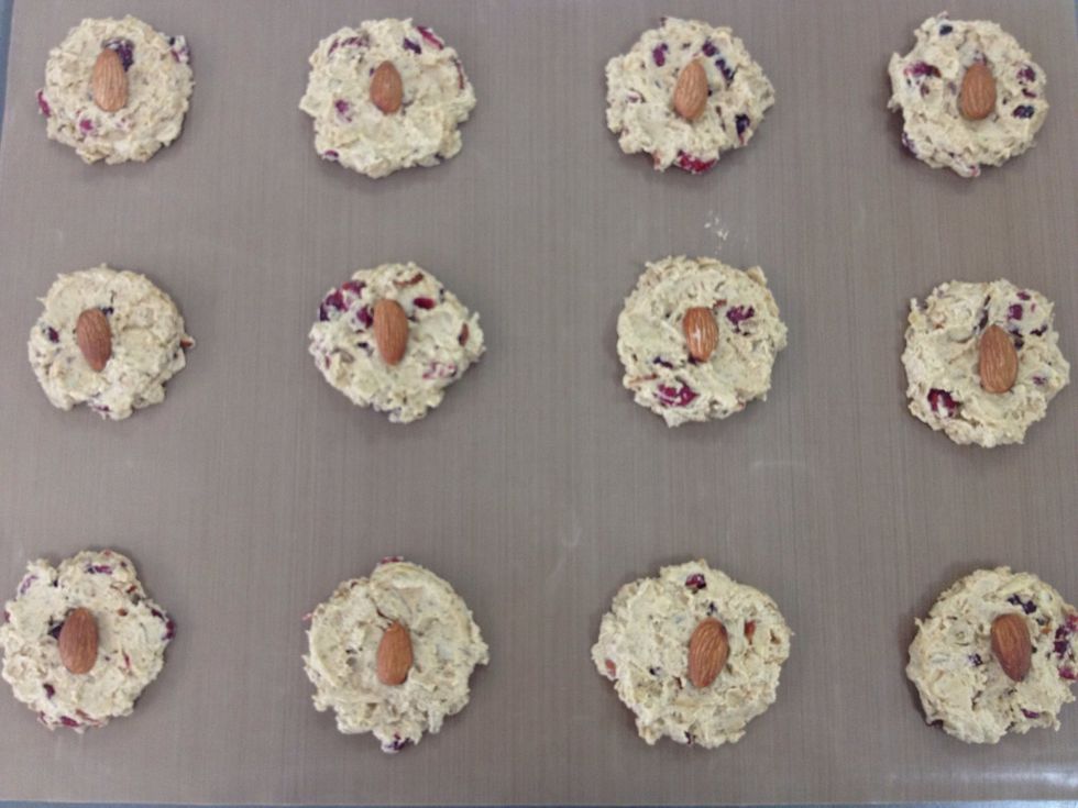 Decorate with almond beans, if use.