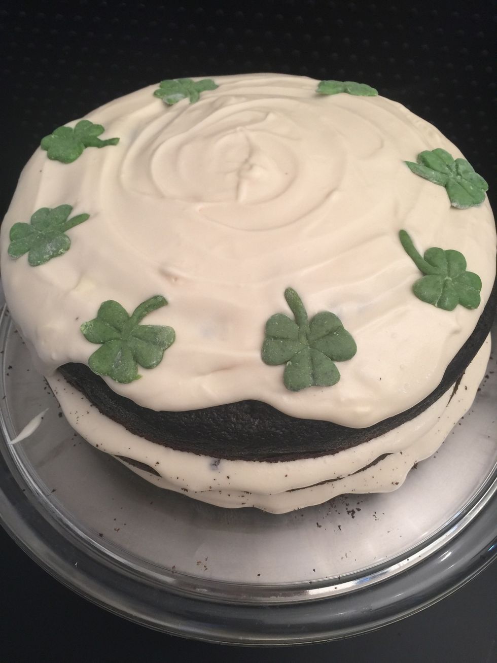 Decorate with the green shamrock . Happy at Patrick's day to all my friends