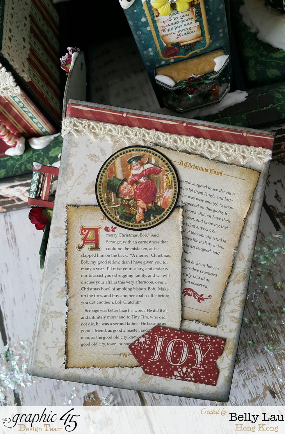 Decoration ideas: Cover of one of the chipboard mini album