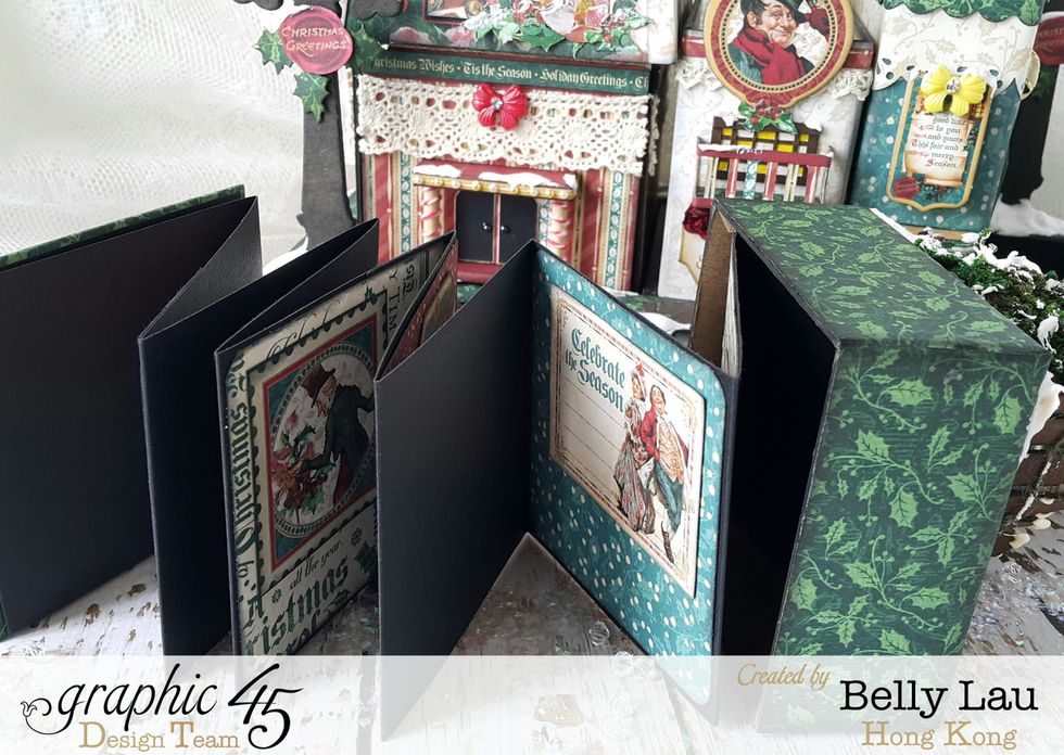 Decoration ideas: use pattern paper and fussy cuts to decorate in the inside of accordion album