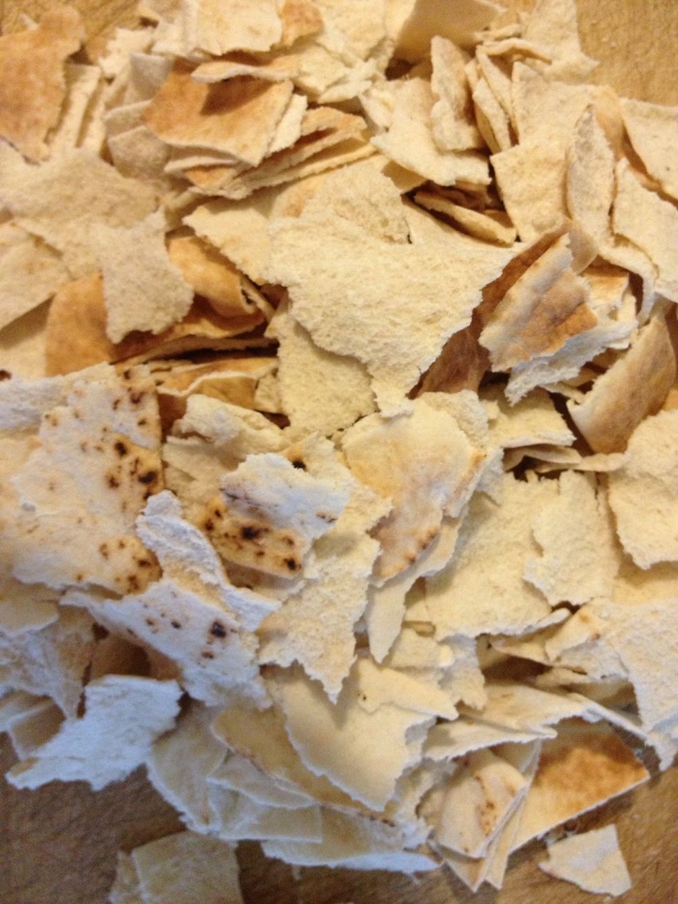 Deep fry the remaining pitas