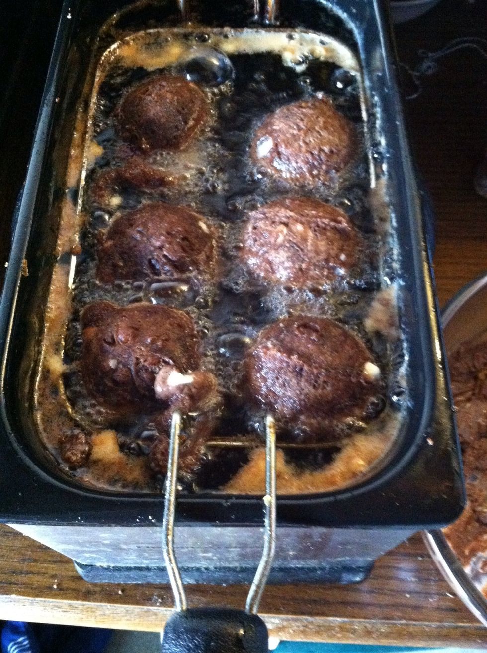 Deep fry them for a few min....