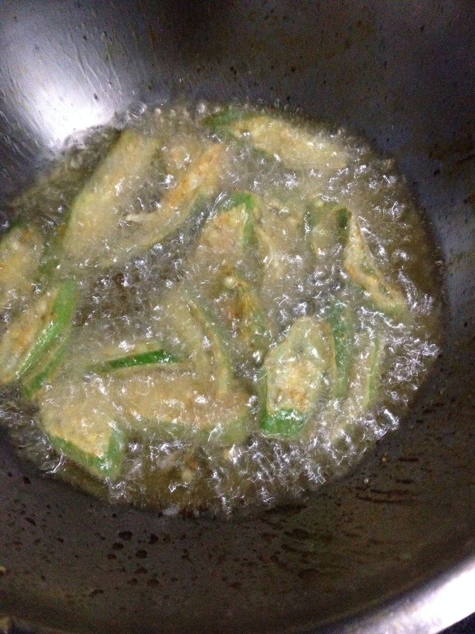 Deep Fry them in hot oil till they are crispy.