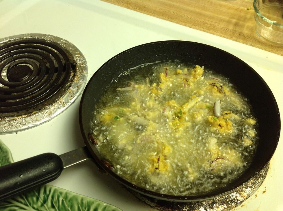 Deep fry till golden brown.