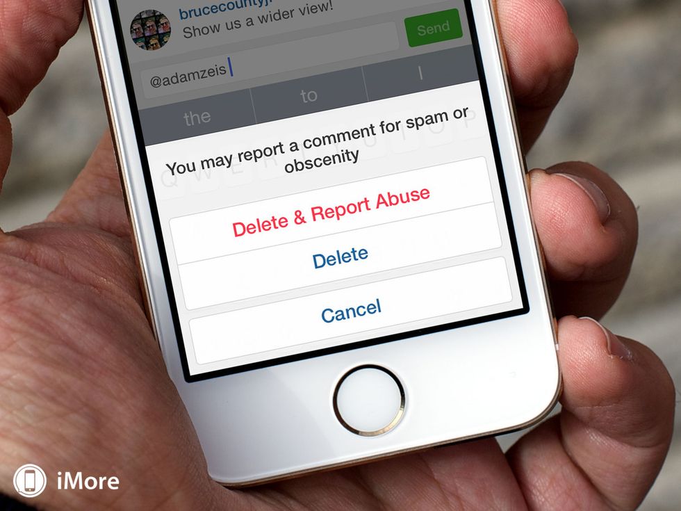 Delete And Report The Person After You Tell An Adult.