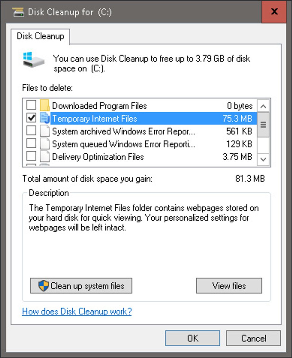 Delete Temporary Files: Delete Windows temporary cache with the Disk Cleanup. First go to Start and type Disk Cleanup.