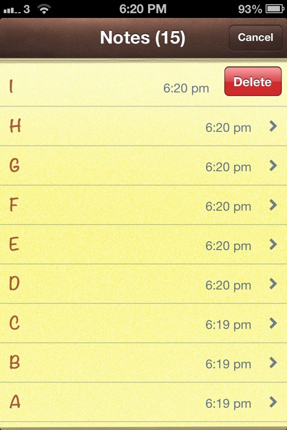 Delete useless notes