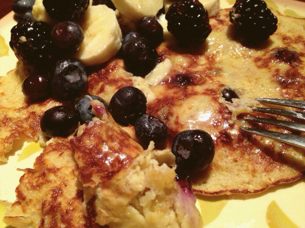 Delicious anytime, these pancakes make a great breakfast, snack and even dessert. Enjoy!