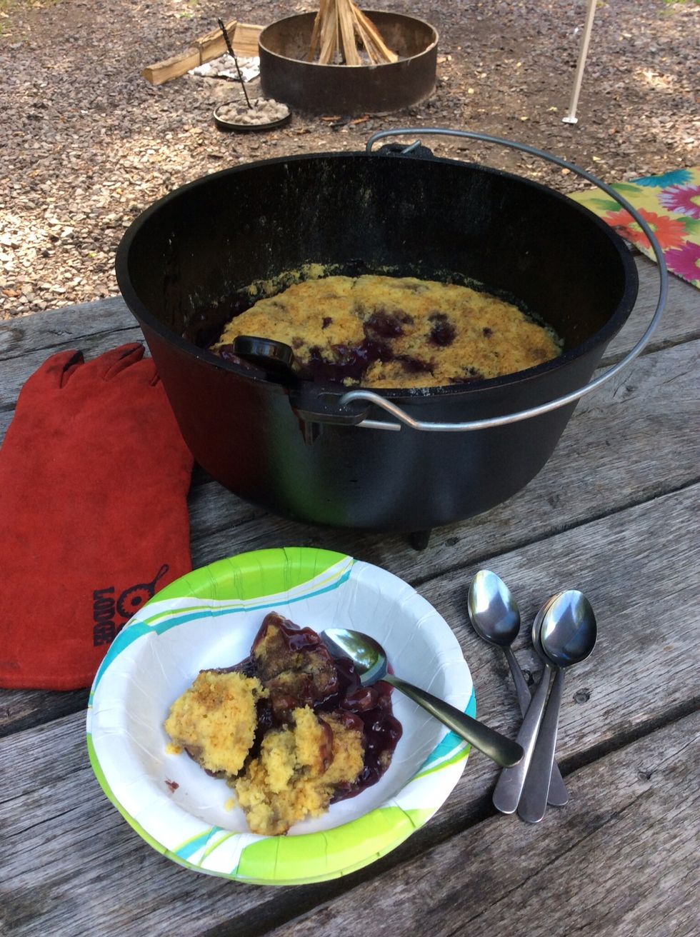 Delicious blueberry cobbler! Happy Father's Day!!