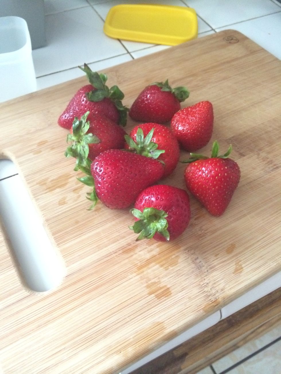 Delicious made into strawberry shortcake type dessert