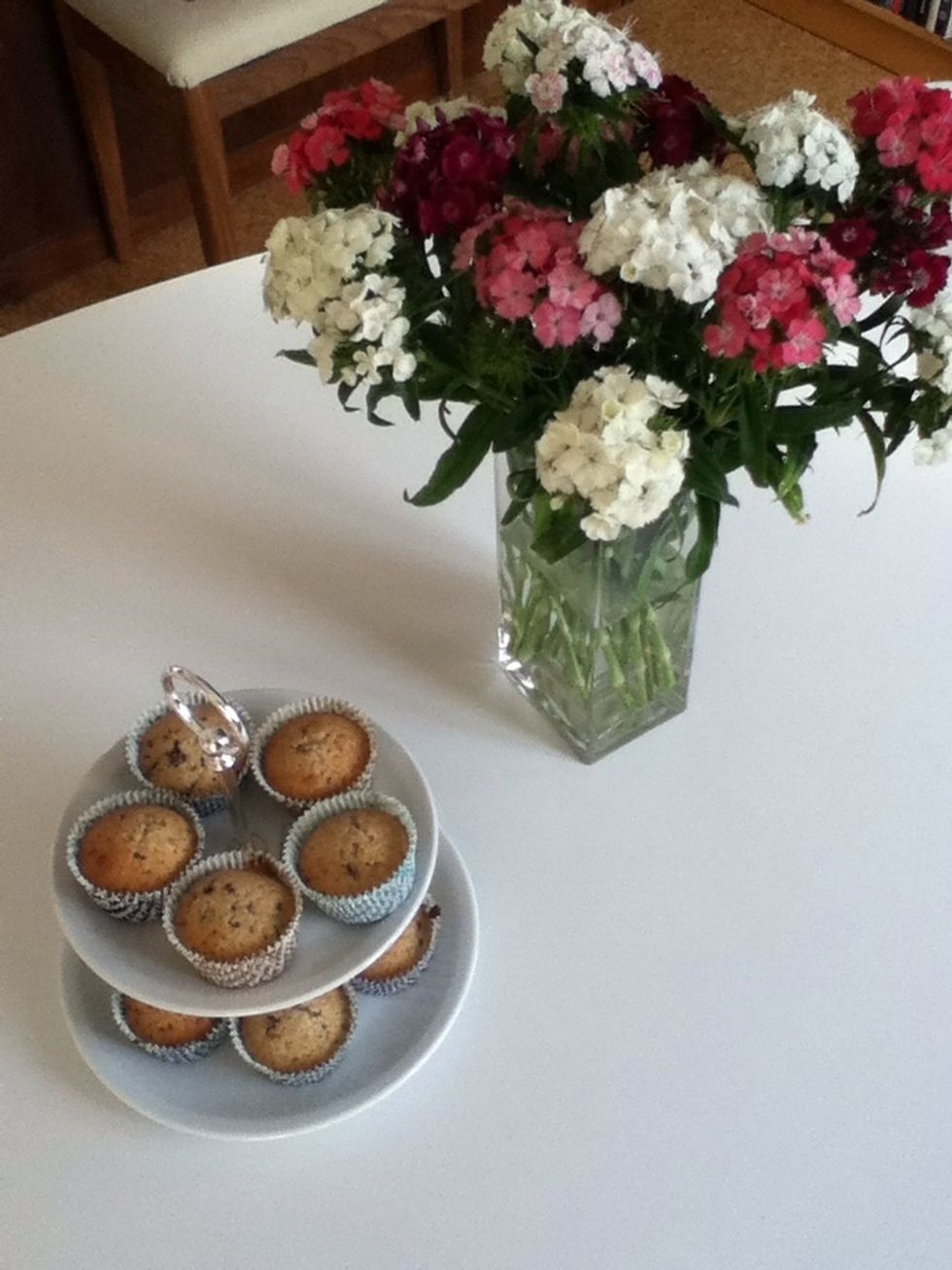 Delicious soft and fluffy banana chocolate muffins with a hint of cinnamon! You can't even taste the banana, it just gives it a great consistent.