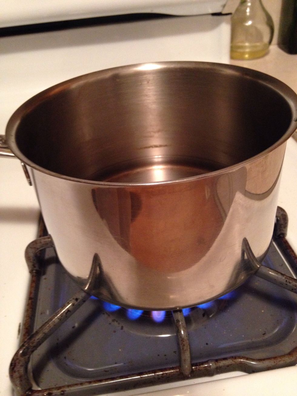 Depending on how many people you are making it for add water and boil it. I am making it for 2 people so I added 1/2 cup water