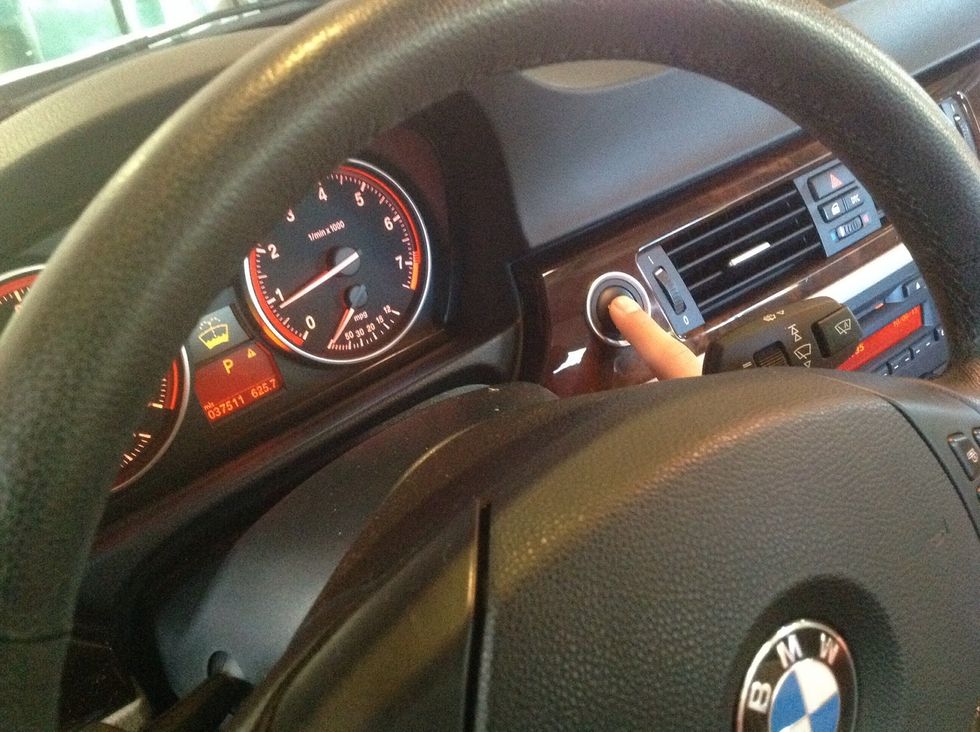 Depending on the vehicle, turn the key or press the button