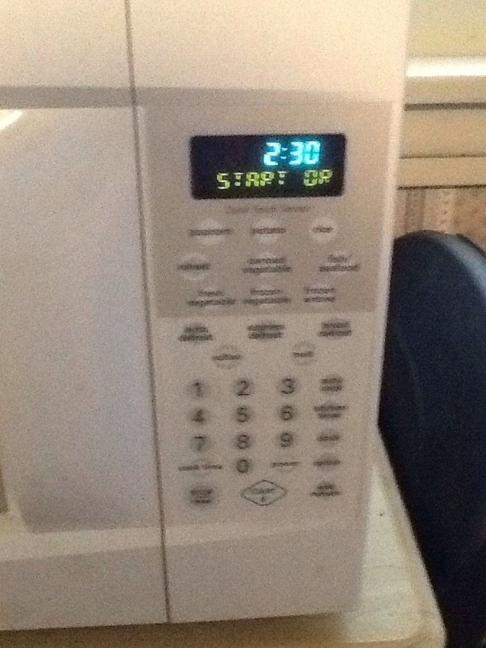 Depending on the wattage of your microwave you may need more or less time than this. Estimated times are from 1 1/2 mins. to 3 mins. Your first time making this cake experiment with times.