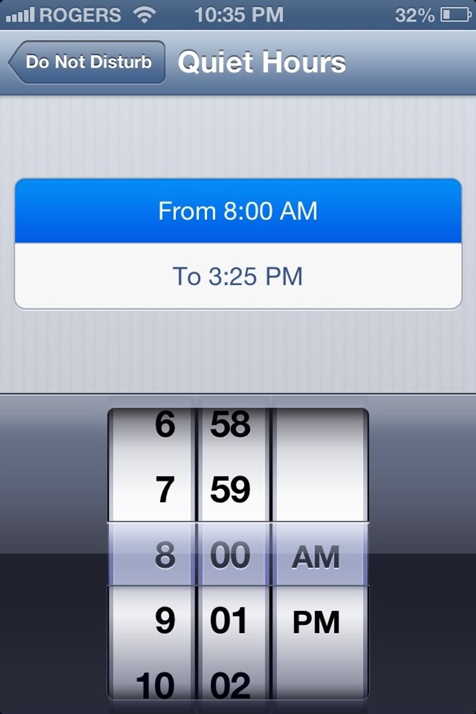 Depending on what time you set it at, everyday between those times, it will turn on Do Not Disturb
