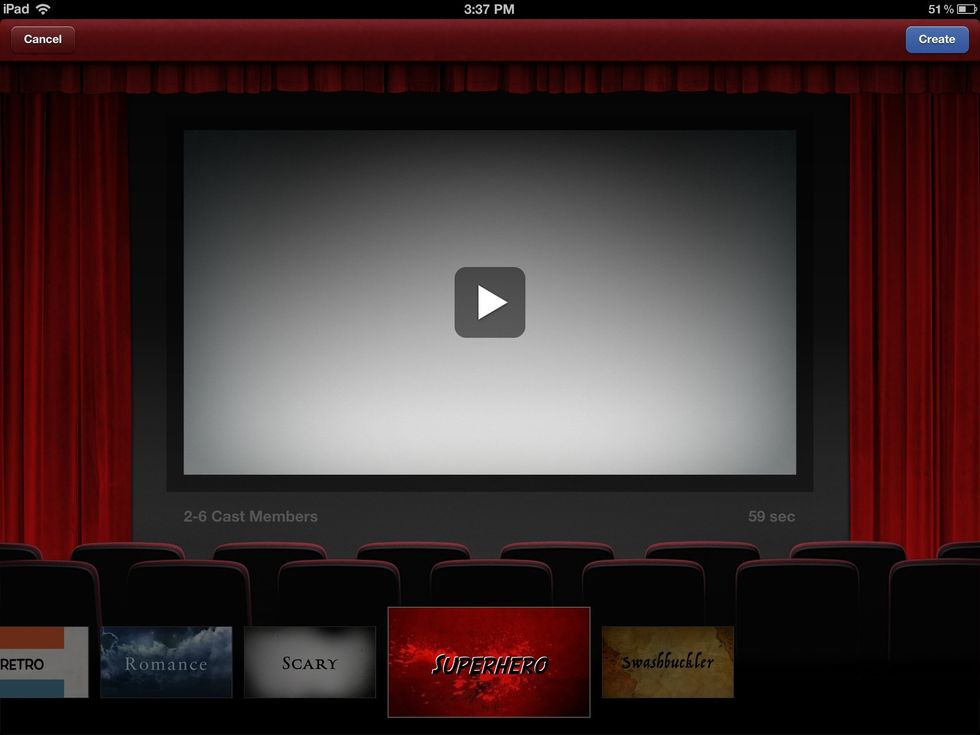 Depending upon the trailer chosen, recommended cast members is also shown.