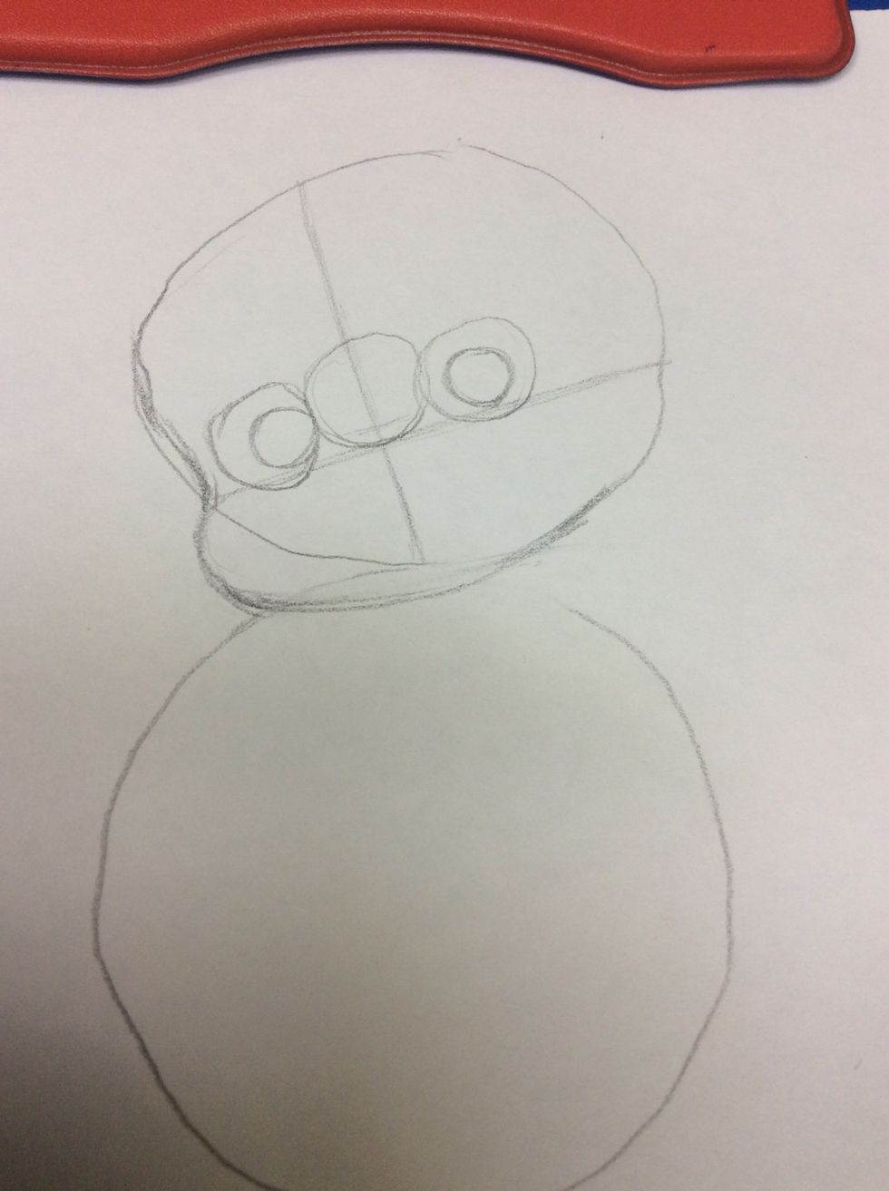 Desenhe as \u00edris dos olhos.