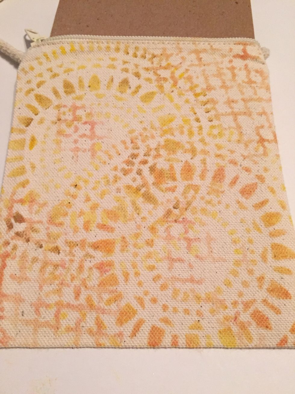 design on back of bag so far.