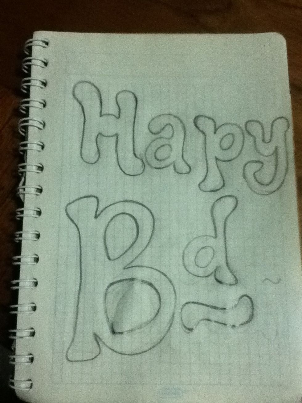 Design the letter and other decorations.