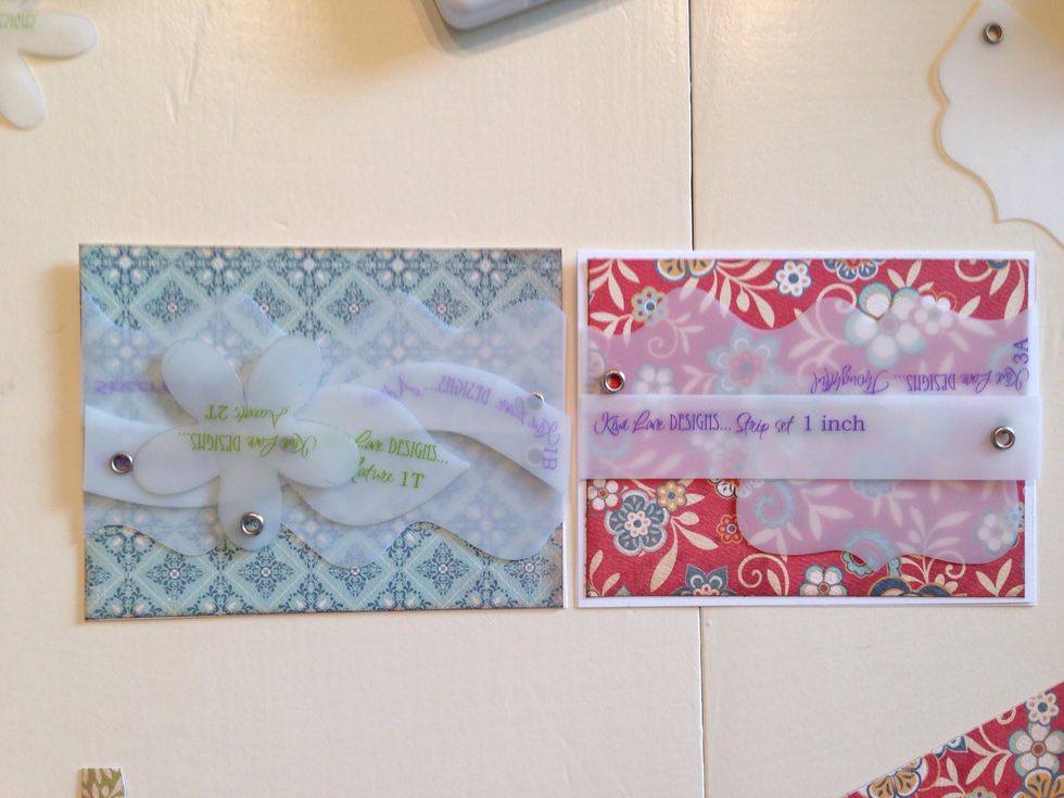 Design your card using the Designer Templates. Keep In mind how many scraps of paper you have to work with.