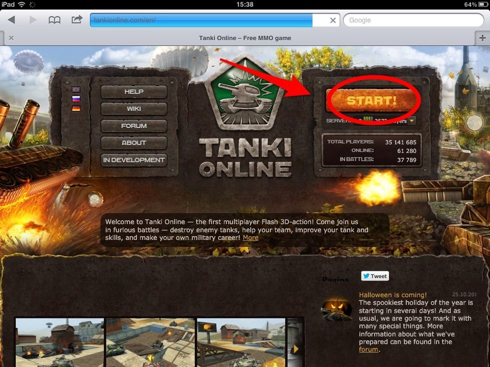 Despr\u00e9s has de clicar en "Start".