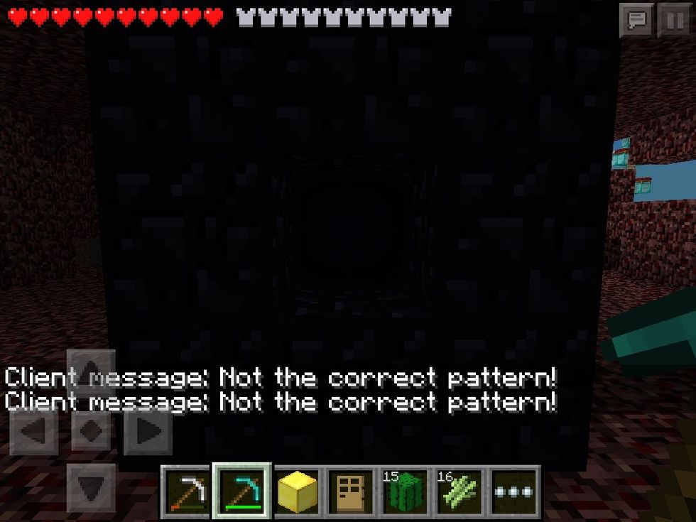 Destoy the side of the obsidian box then destroy the black block in the middle