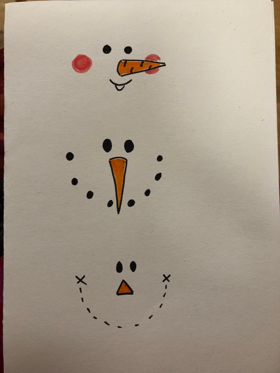 Det finns olika design p\u00e5 sn\u00f6gubbar. Det g\u00e5r bra att g\u00f6ra olika eller flera likadana och du f\u00e5r g\u00e4rna hitta p\u00e5 din egna design