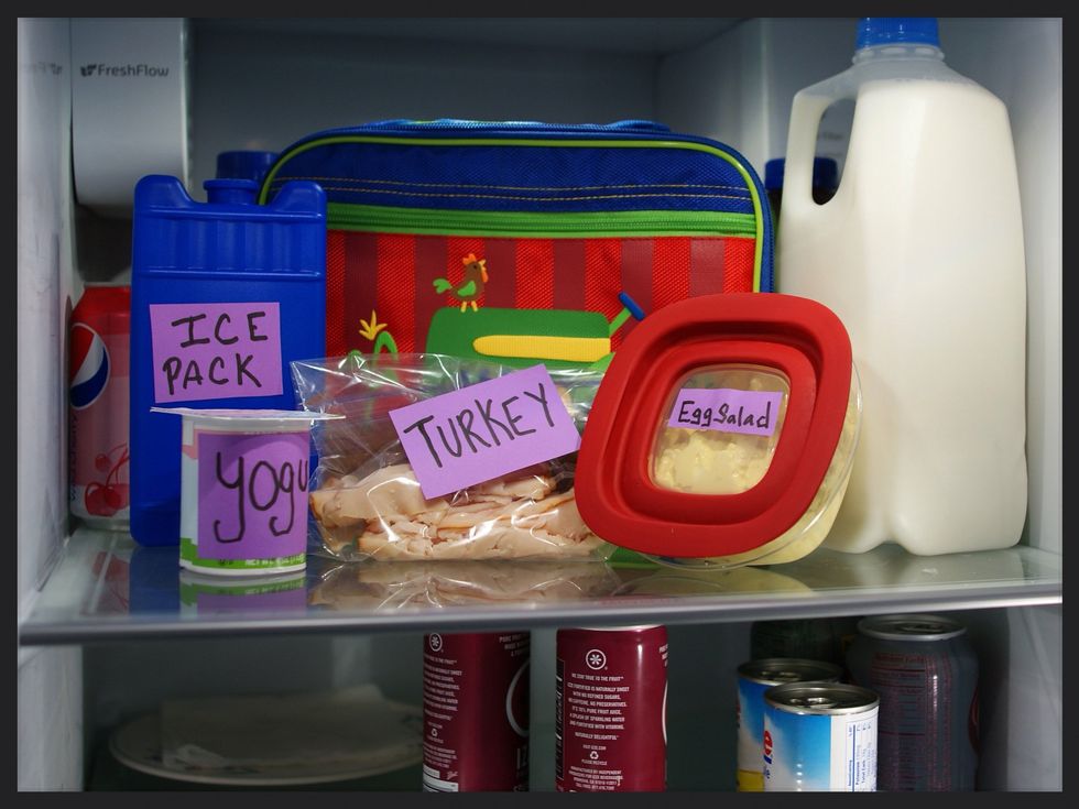 Determine if the lunch you're packing contains perishable food items. This can include cold cut meats, eggs and yogurt. Perishable items should be packed with freezer packs or otherwise chilled.