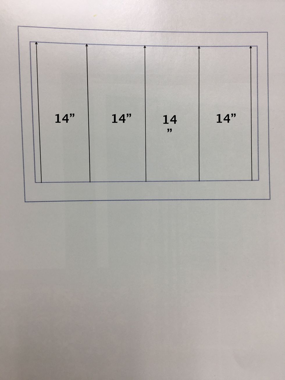Determine the amount of rows of magnet tape you will need. Usually around 10 to 15 inches apart is fine. My shade was 60" wide so I used 5 rows of tape.