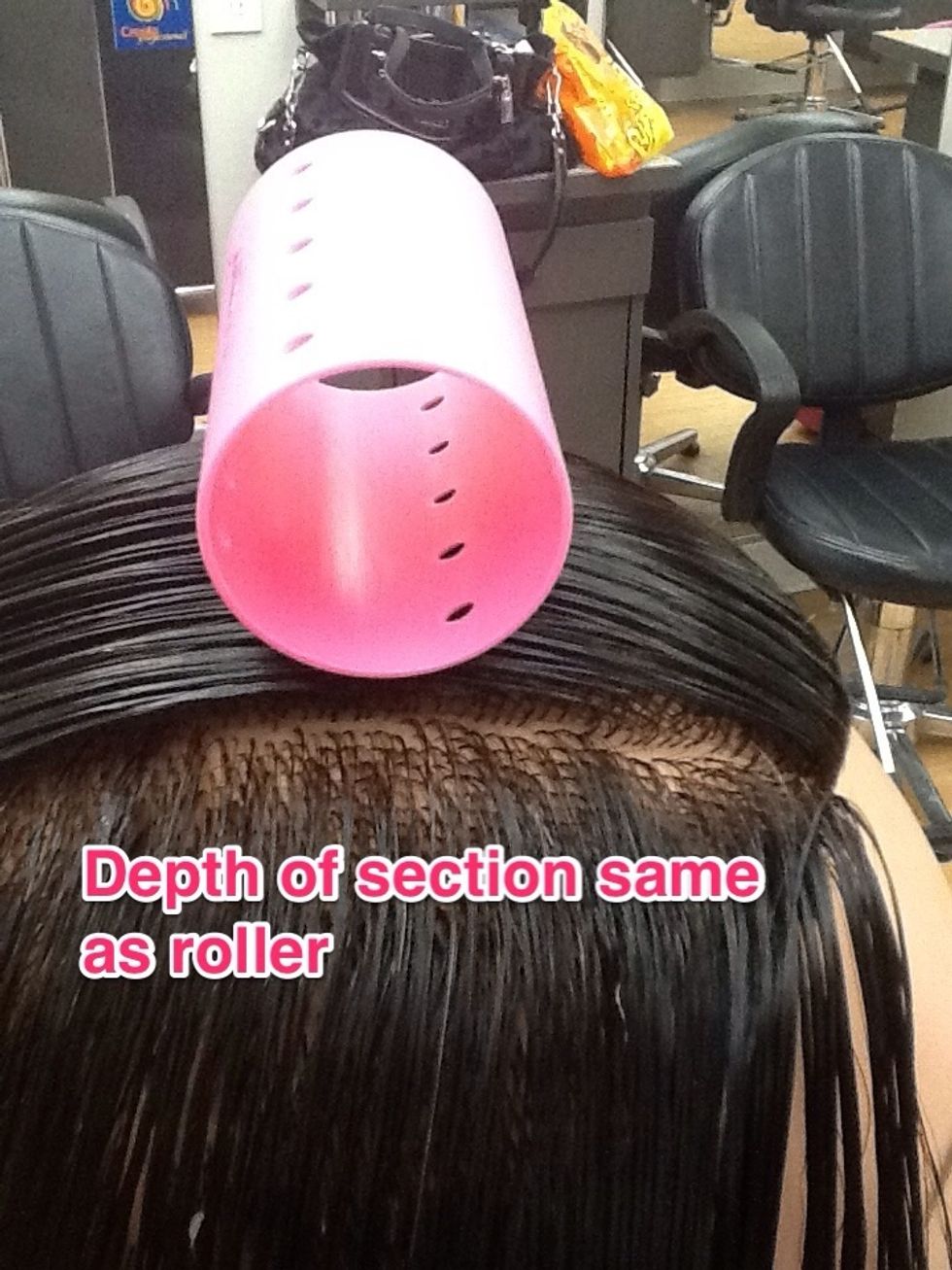 Determine the depth of sections by the circumference of rollers...