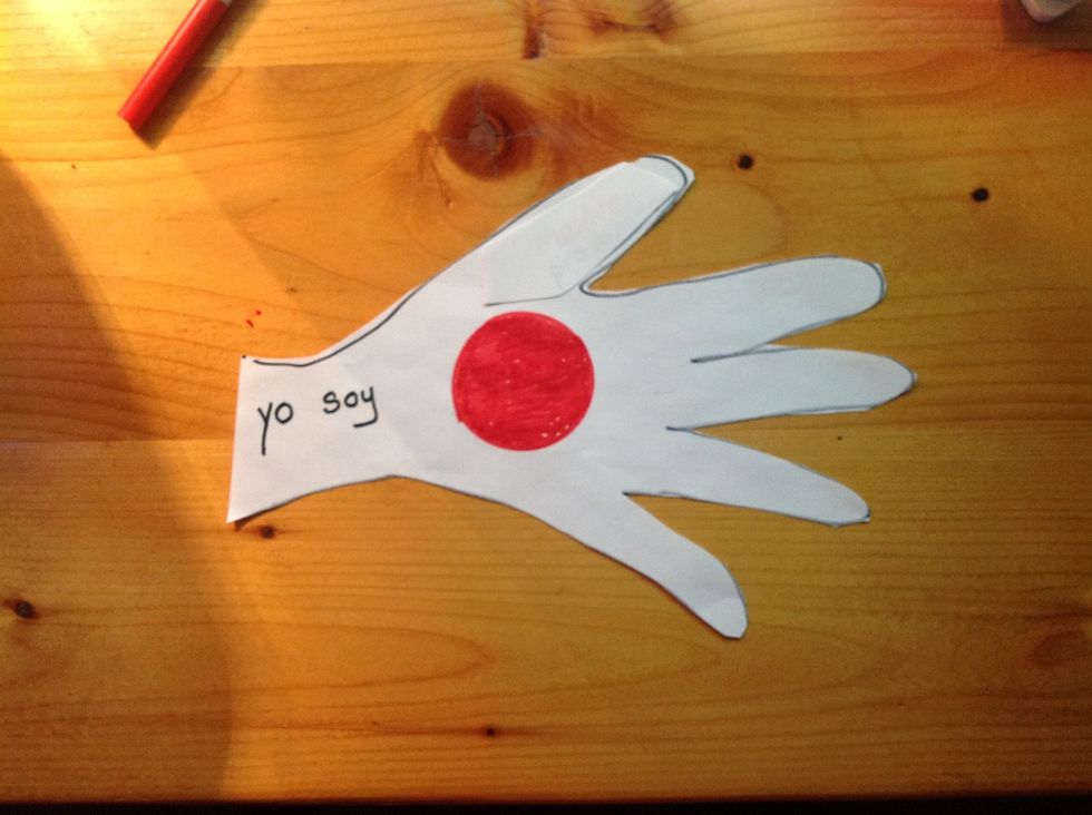 Dibuja la bandera que muestra tu nacionalidad