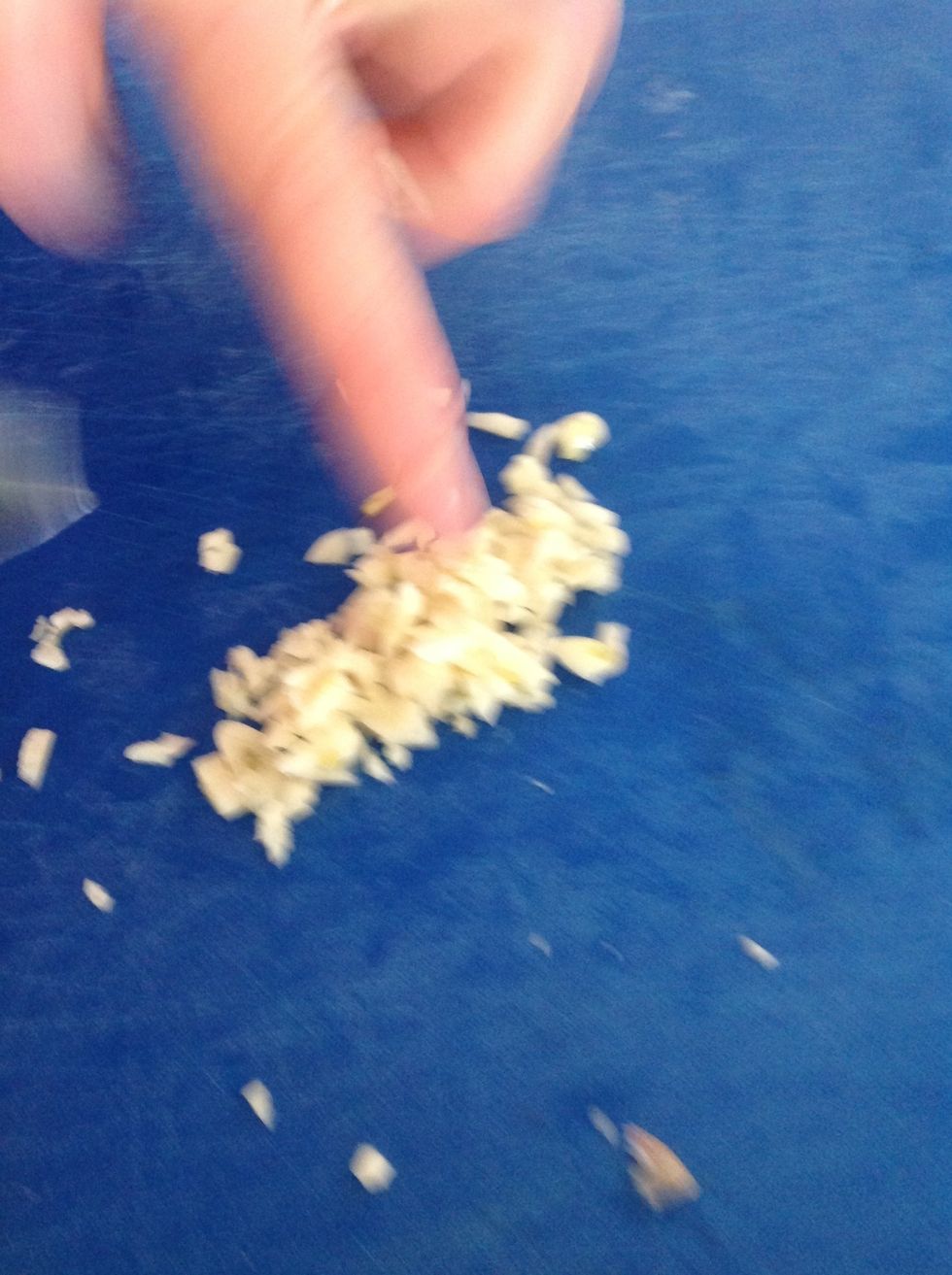 Dice garlic really fine