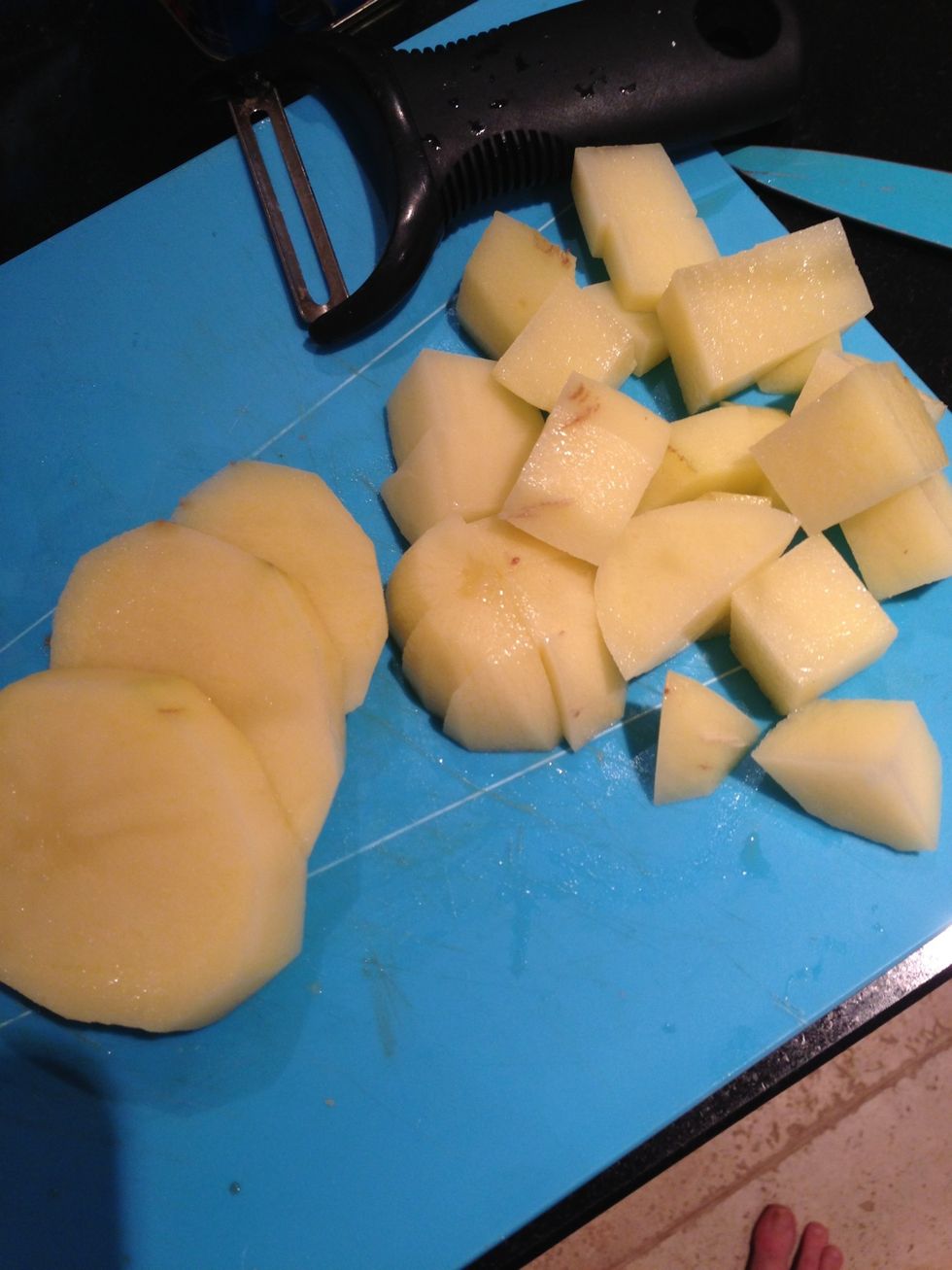 Dice into 2cm squares