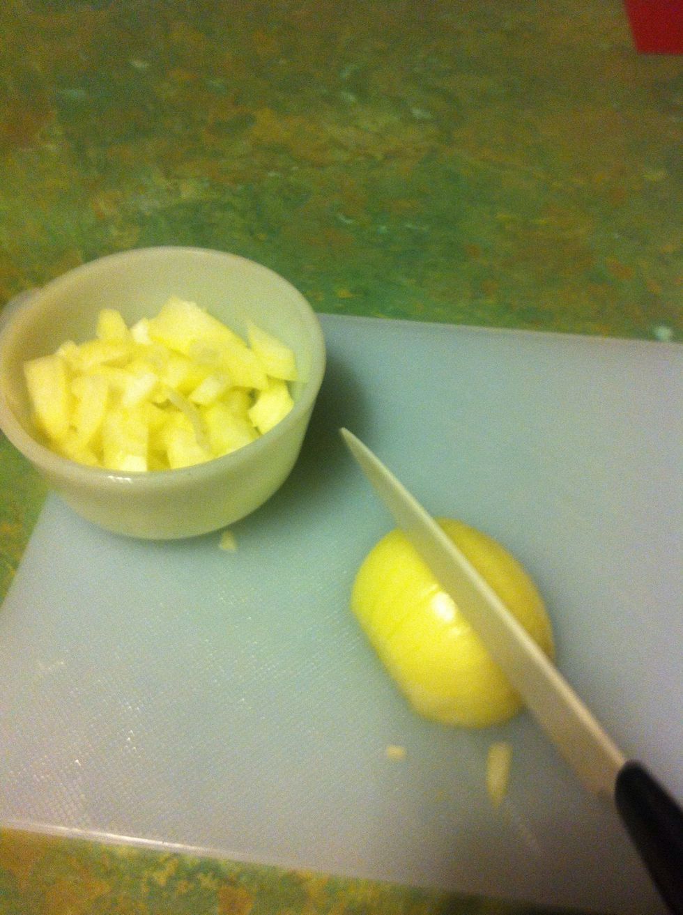 Dice onion and set aside