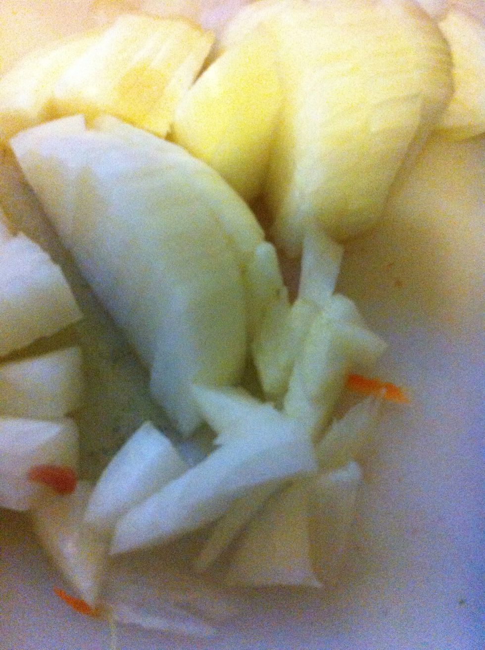 Dice the onions...