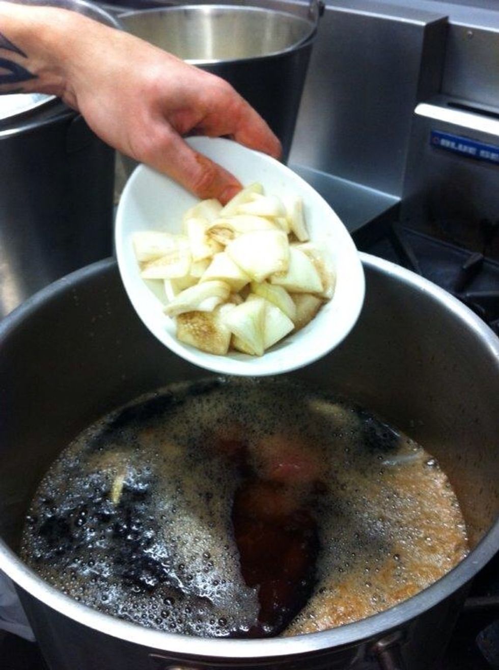 Dice two large onions