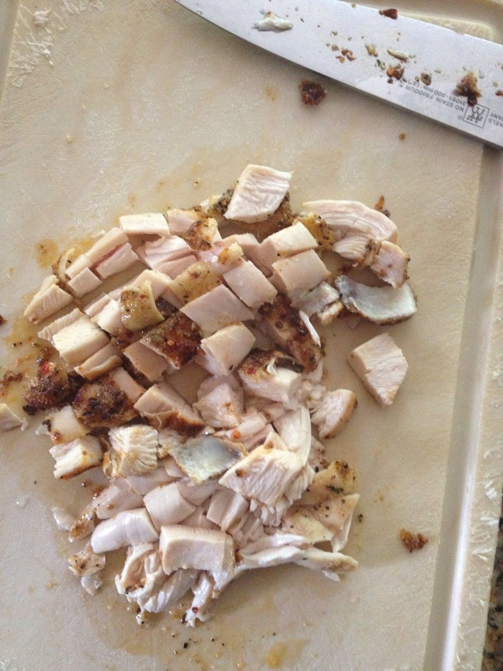Dice up, and place aside until you're ready to make the rice bowls. This chicken is perfect for so many dishes. I always have some of it in fridge for salads or soup or just to snack on