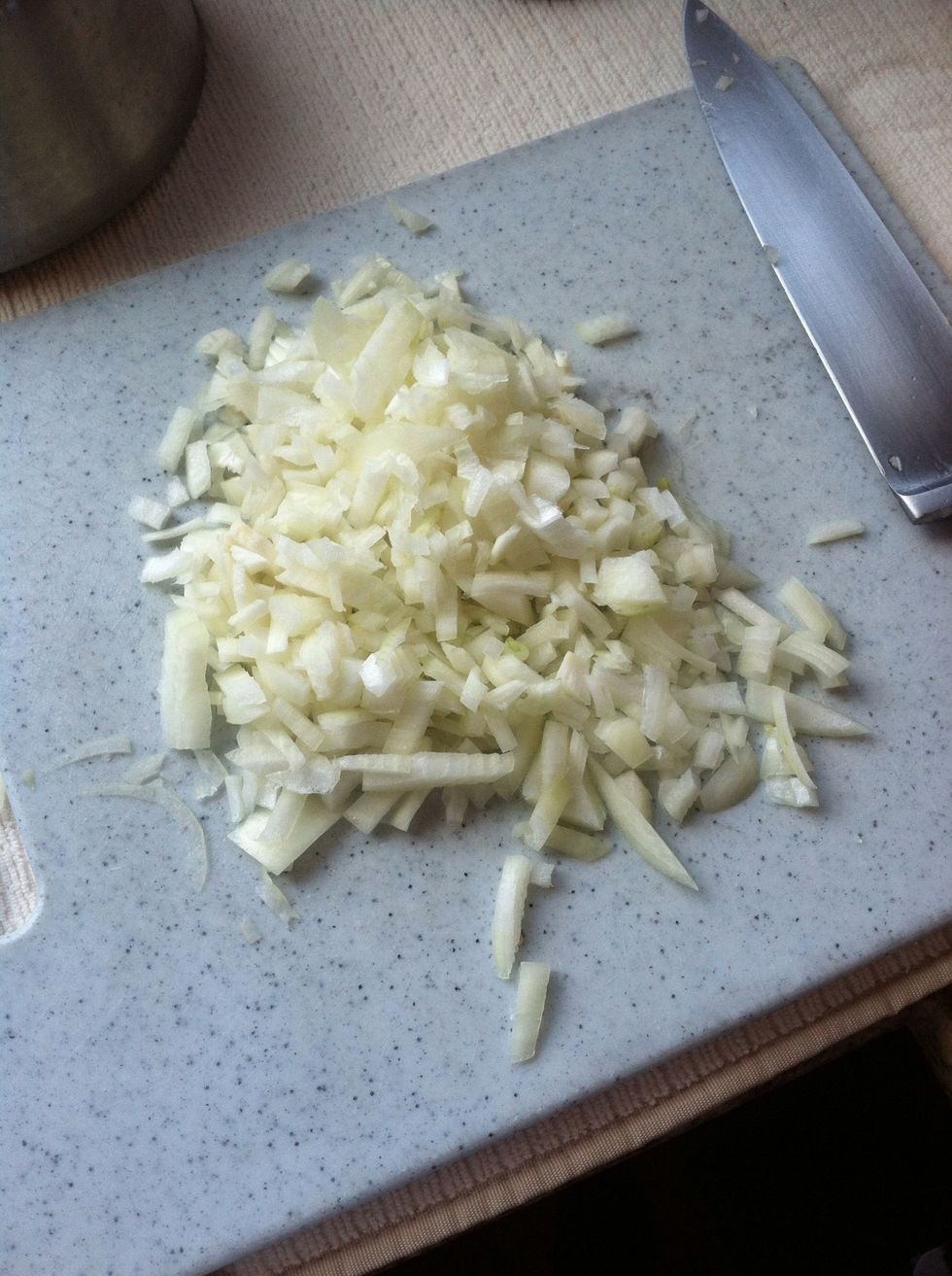 Dice up onions