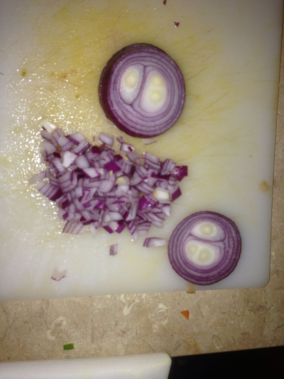 Dice up red onion