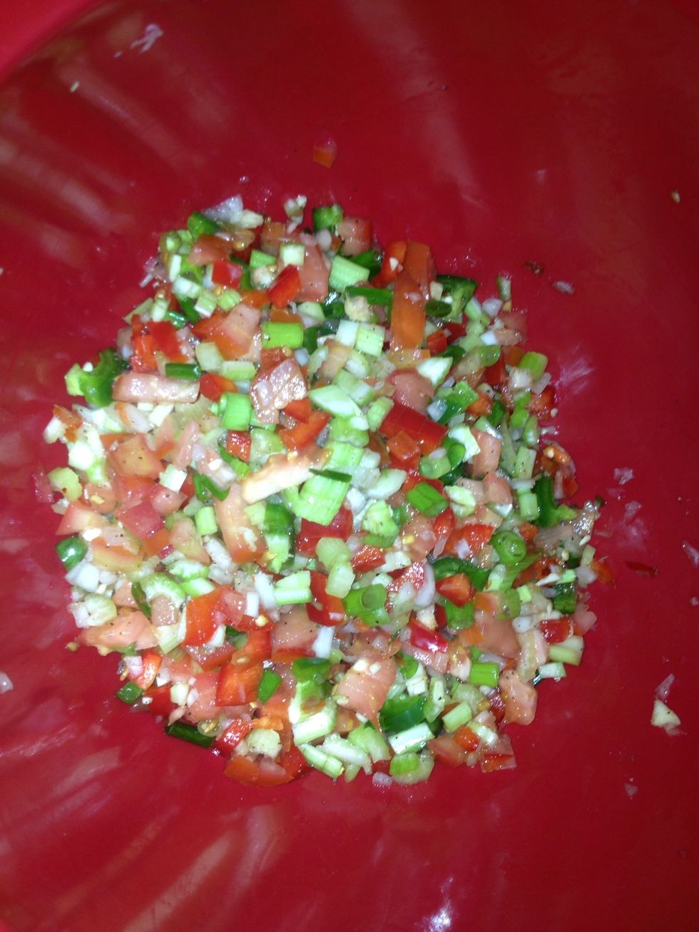 Dice veggies as well as you can