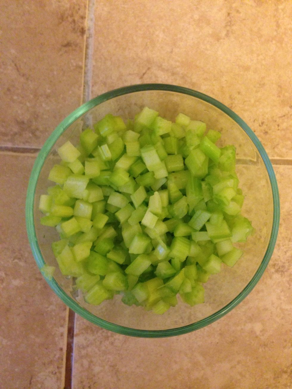Dice your celery.