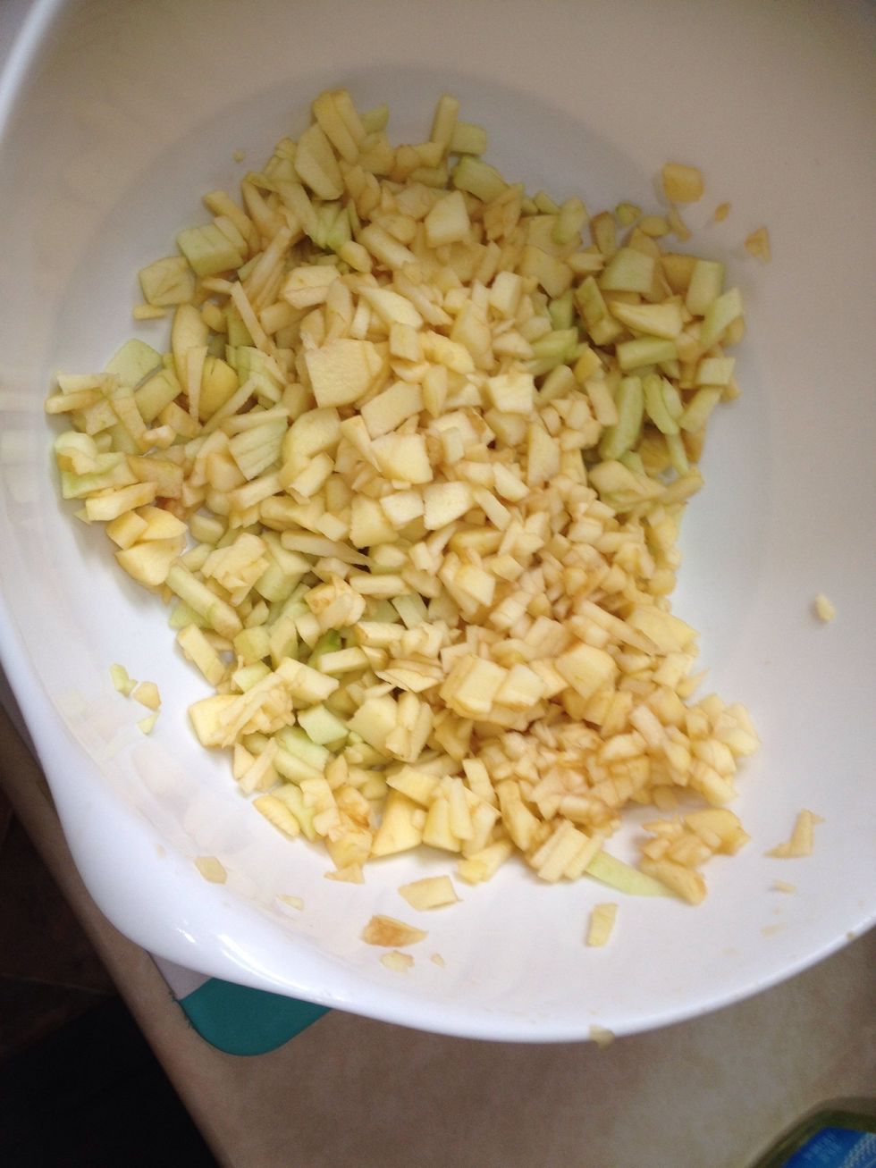 Diced apples