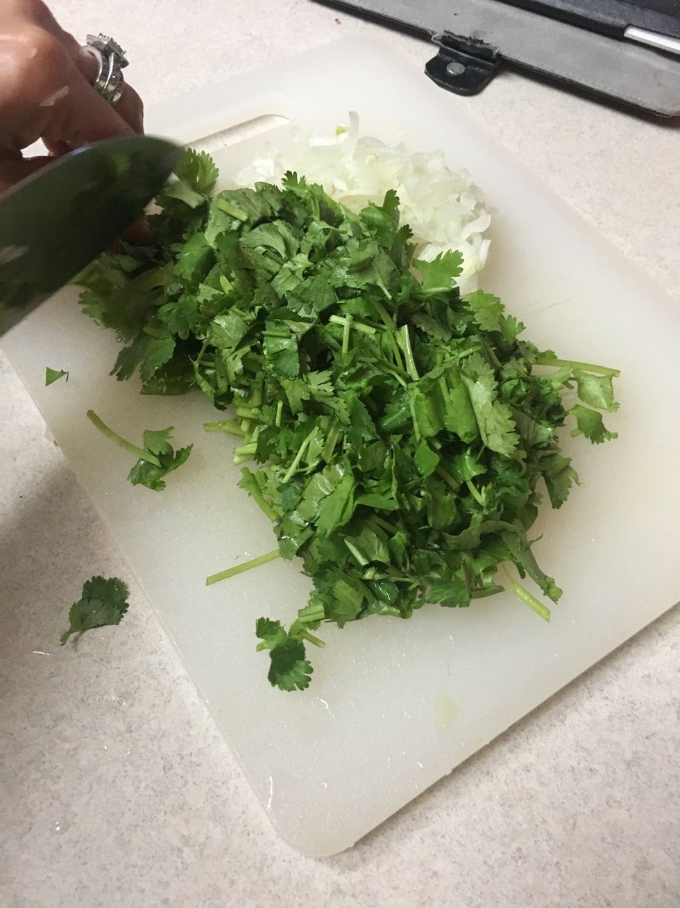 Diced cilantro