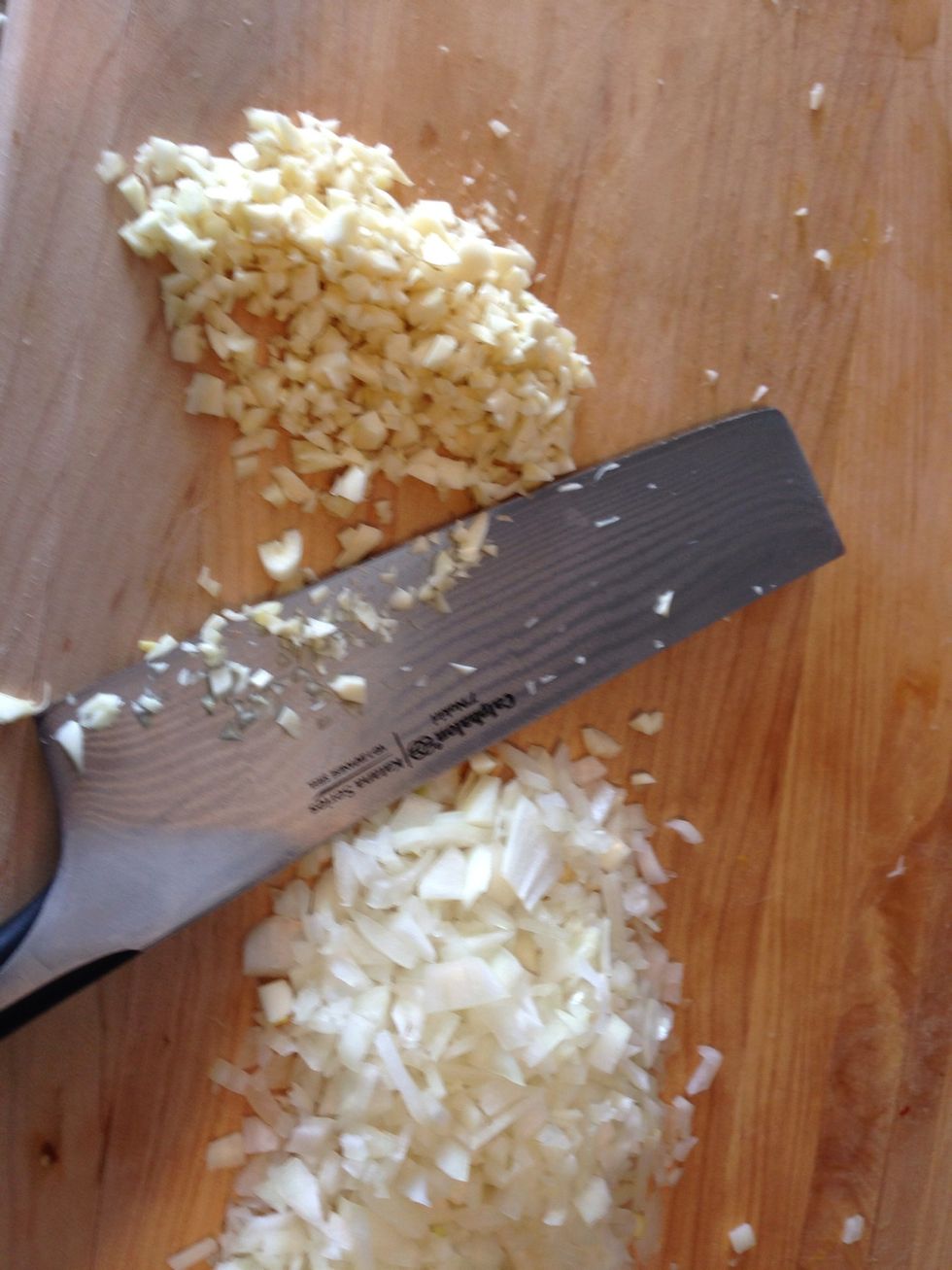 Diced garlic and onion!! Don't be lazy!!!!
