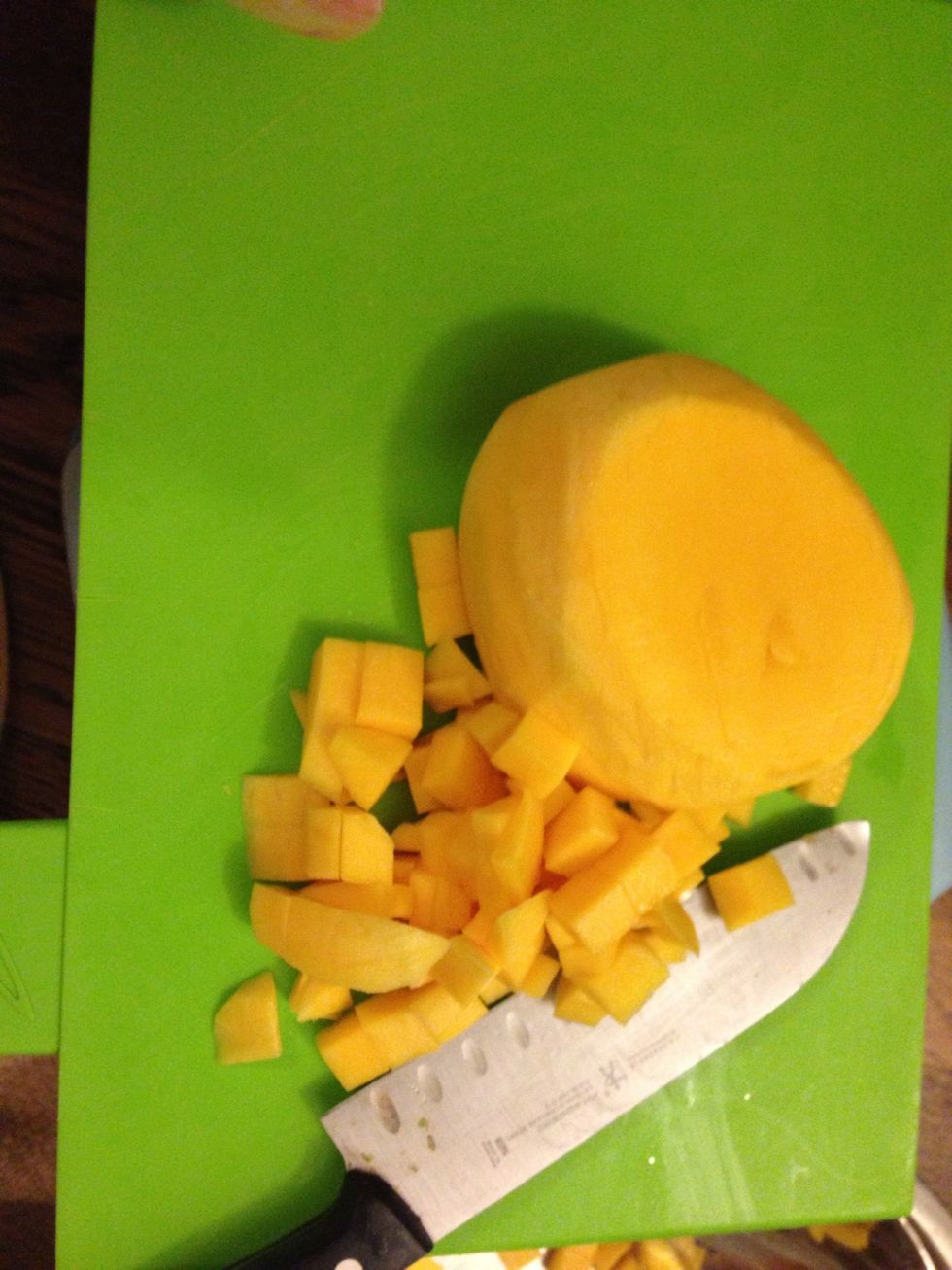 Diced the mango
