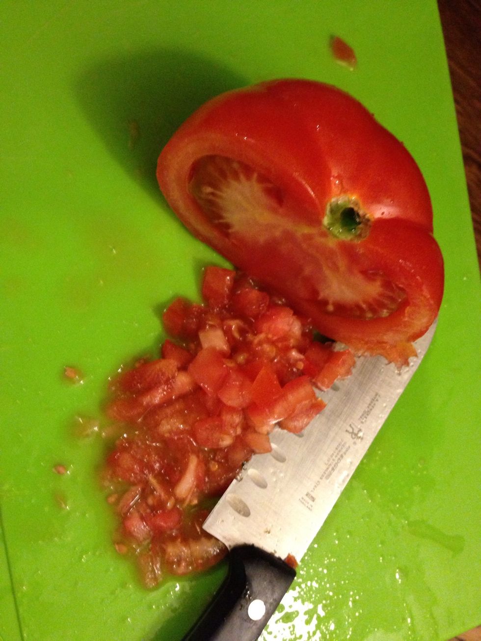 Diced tomato.
