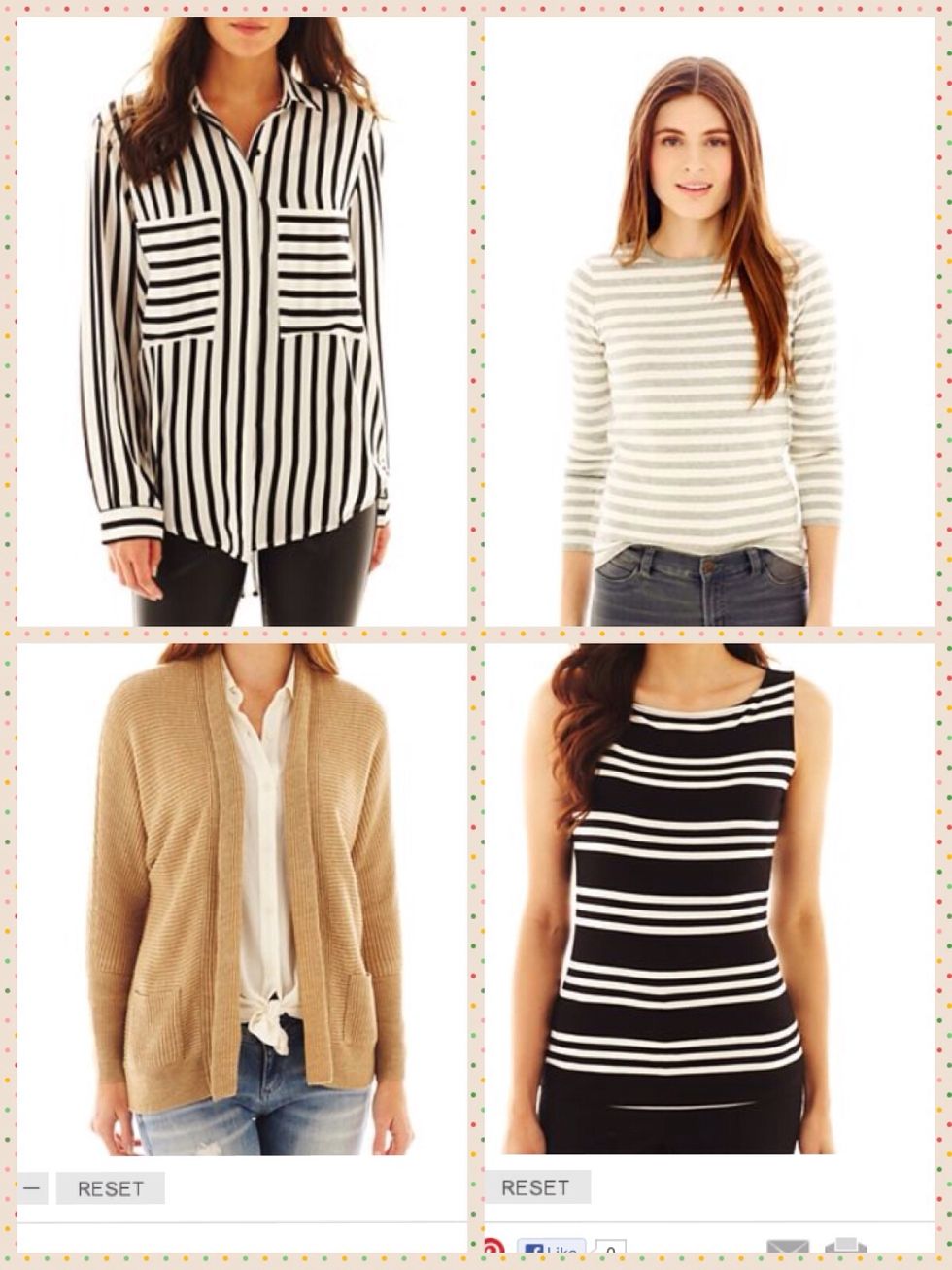 Did you know that some patterns can make you look more put together? Things like black and white vertical stripes, and colors tied together in an outfit like beige and yellow can add to the look.